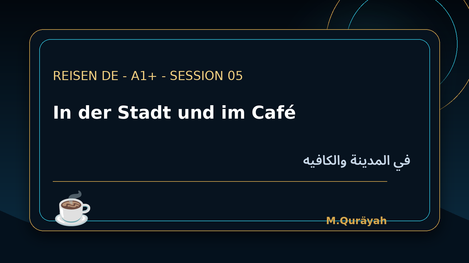 In der Stadt und im Café