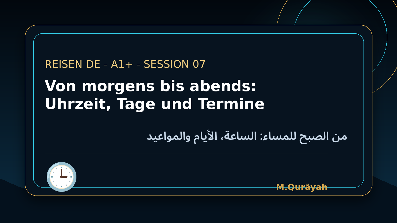 Von morgens bis abends: Uhrzeit, Tage und Termine
