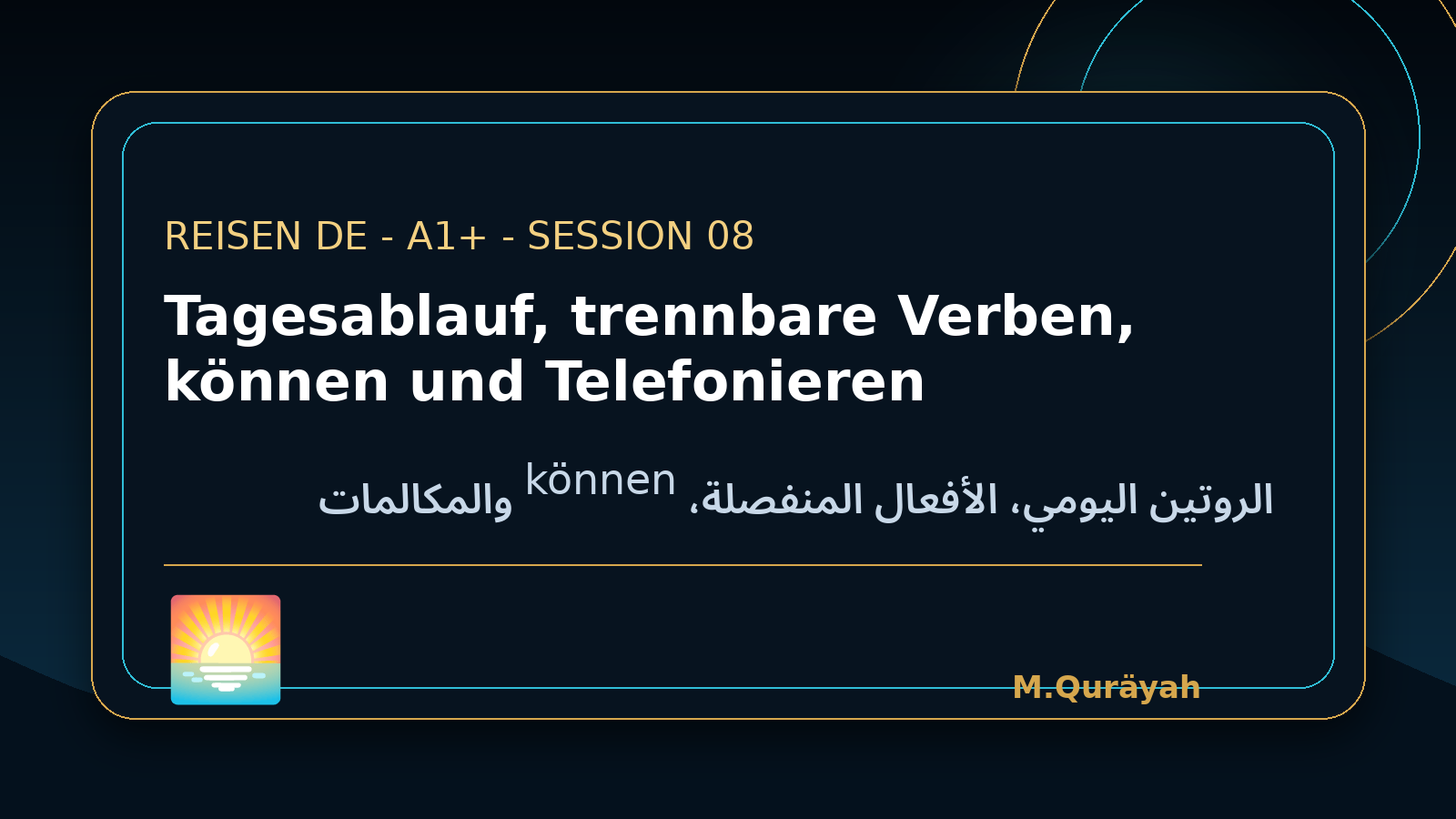 Tagesablauf, trennbare Verben, können und Telefonieren