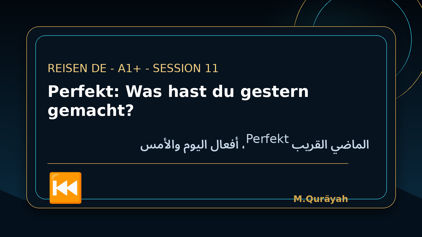 Perfekt: Was hast du gestern gemacht?