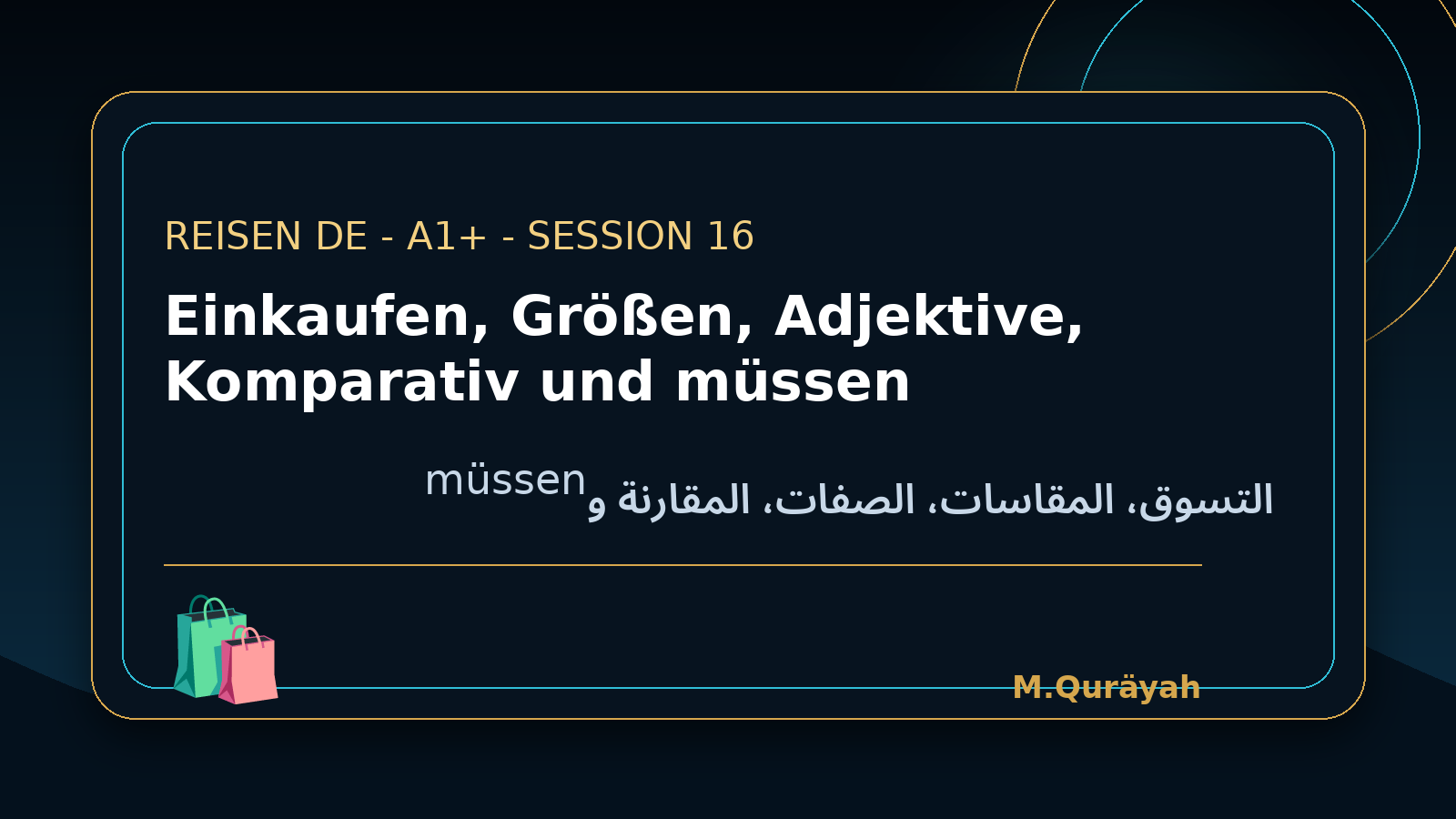 Einkaufen, Größen, Adjektive, Komparativ und müssen