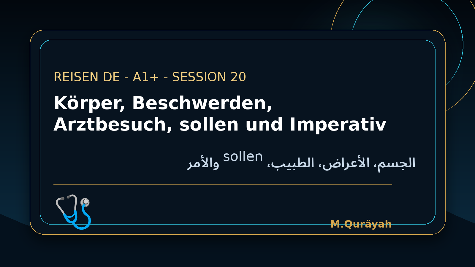 Körper, Beschwerden, Arztbesuch, sollen und Imperativ