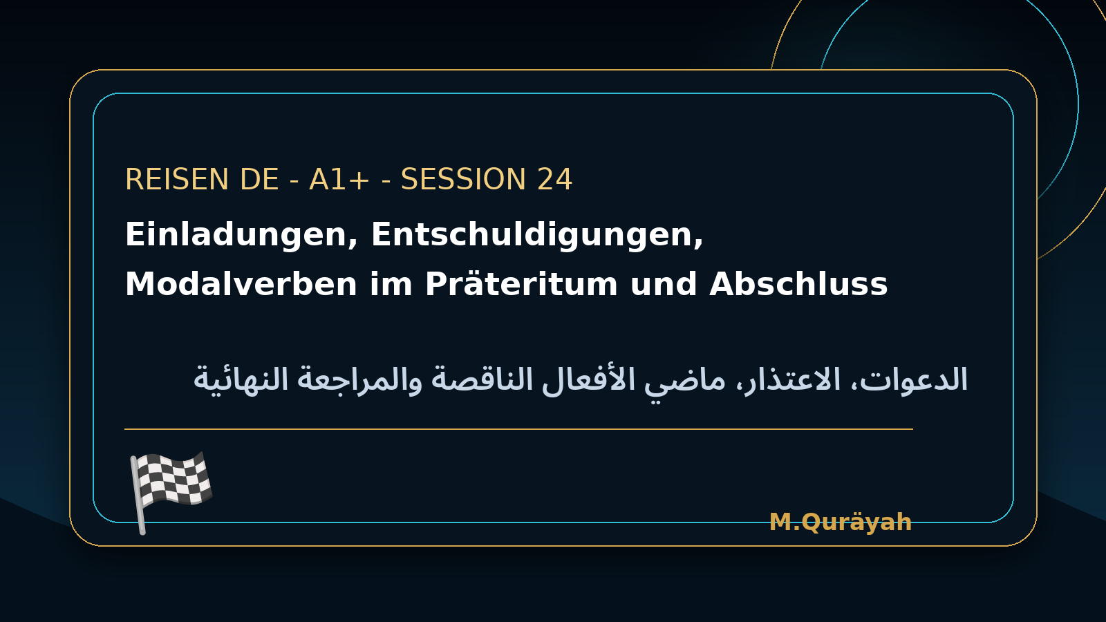 Einladungen, Entschuldigungen, Modalverben im Präteritum und Abschluss